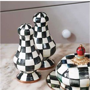 Mackenzie-Child’s Courtly Check Salt & Pepper Shakers